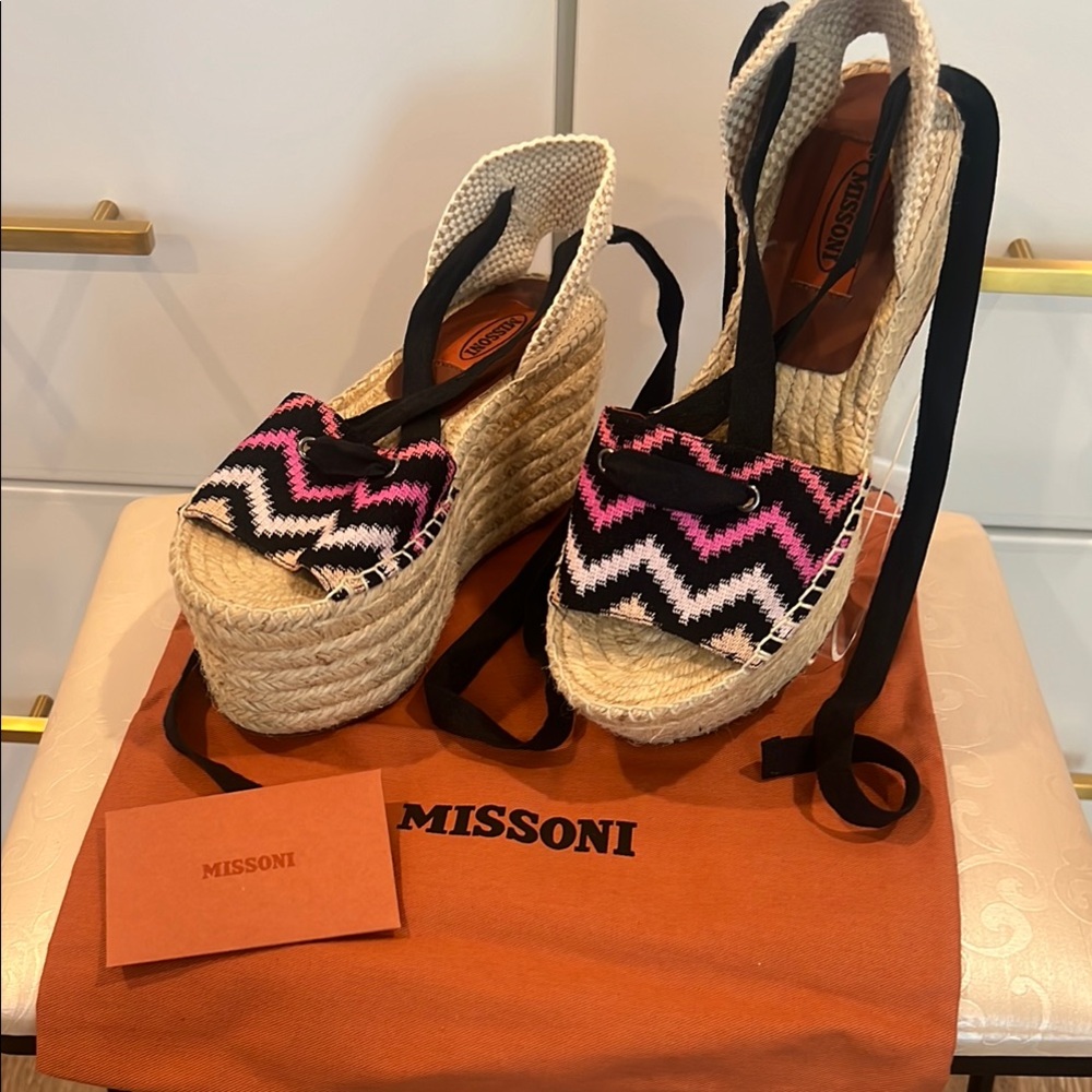 Missoni Raschel Espadrilles with Chevron Pattern